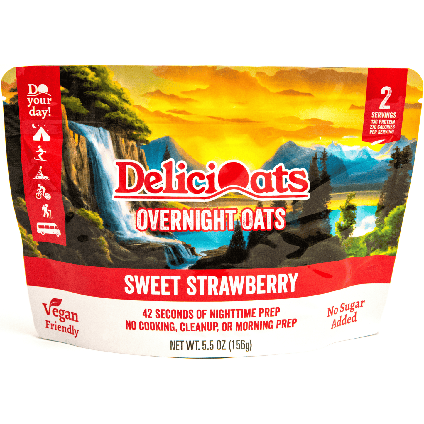 DeliciOats Food Items 3x Sweet Strawberry & 3x Red Raspberry