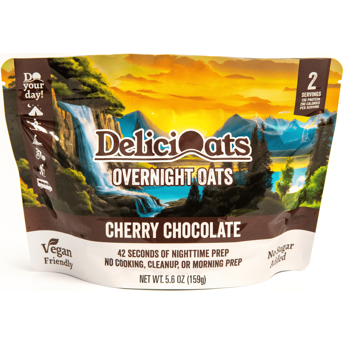 DeliciOats Food Items 3x Red Raspberry & 3x Cherry Chocolate