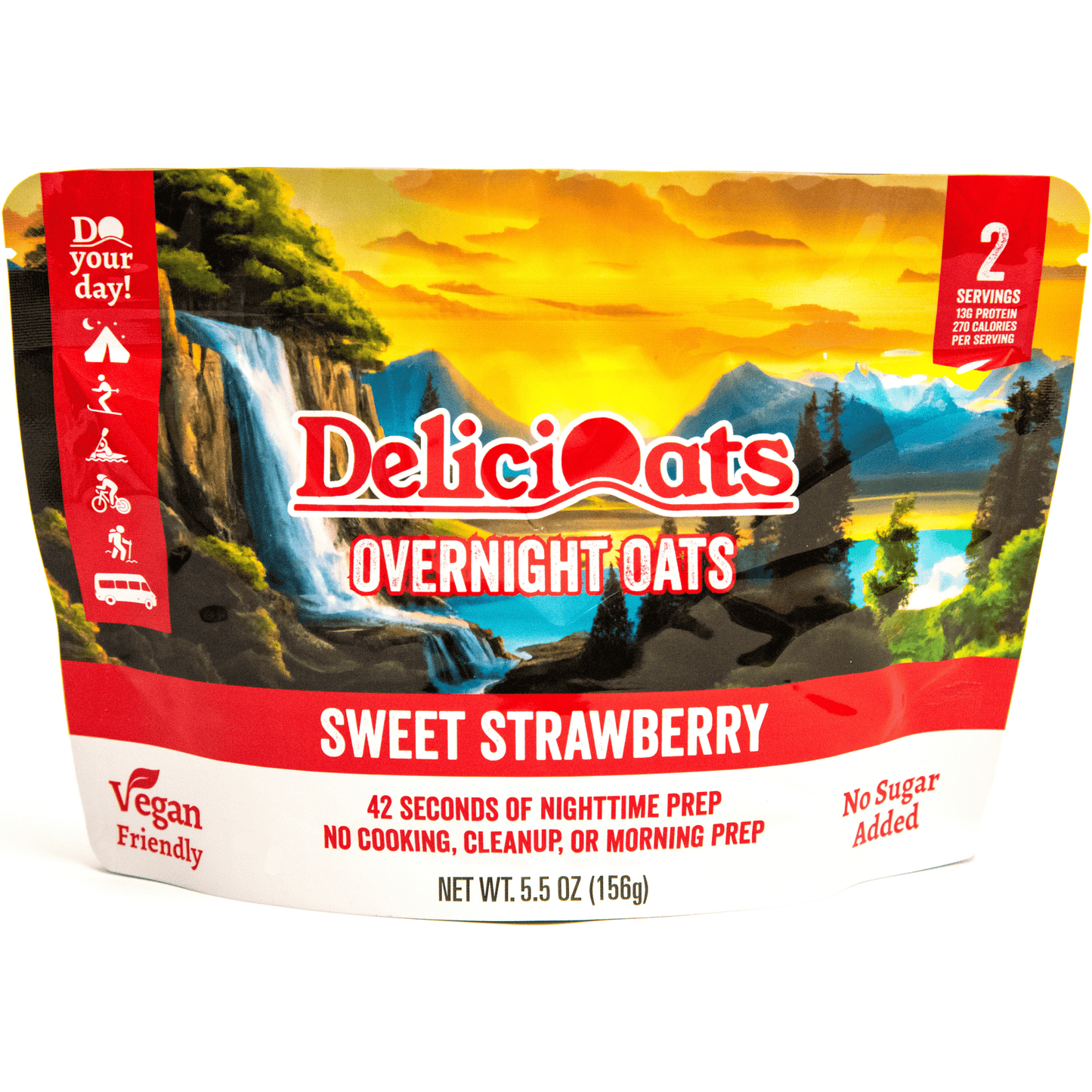 DeliciOats Food Items 3x Sweet Strawberry & 3x Cherry Chocolate